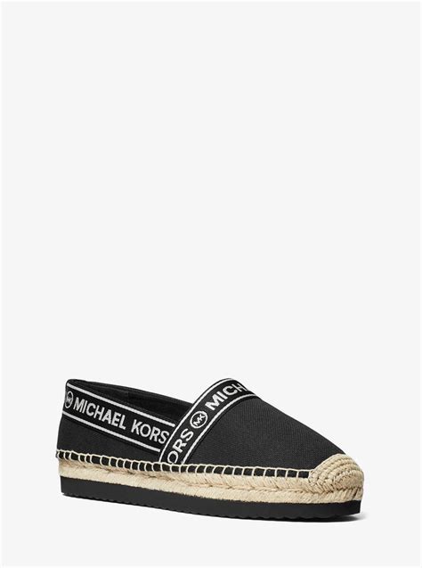 michael kors mathilde espadrille|Mathilde Logo Tape Linen Blend Espadrille .